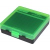 MTM Ammo Box 9mm 380ACP 100rd Flip, Clr-Grn/Black #P-100-9-16T